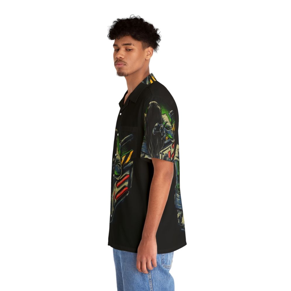 Haunting Hawaiian shirt featuring a ghost design - People Left