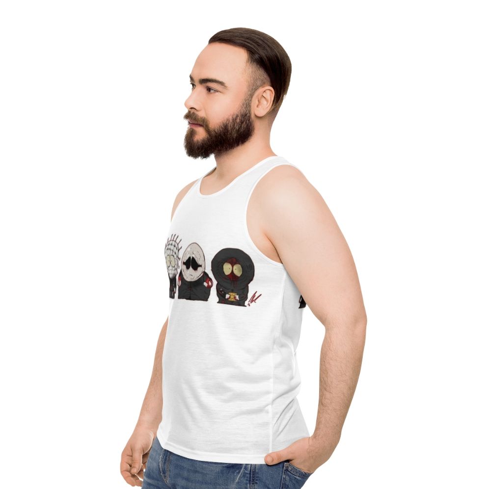 Southpark-inspired dark fashion unisex tank top - men side