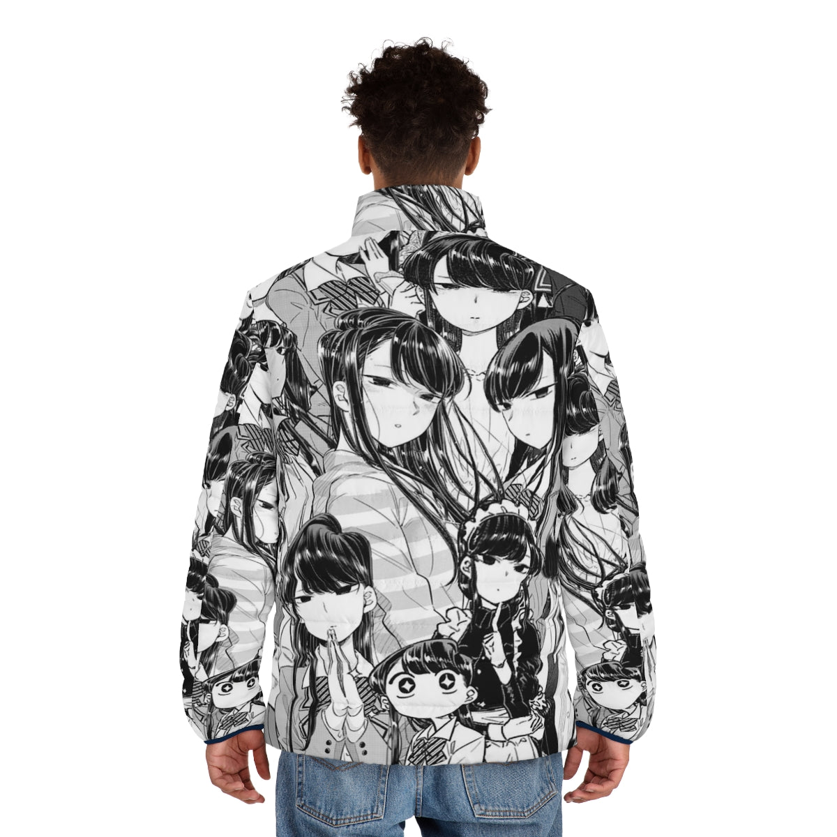 Komi The Silent Goddess Puffer Jacket, an anime and manga inspired stylish winter jacket - men back