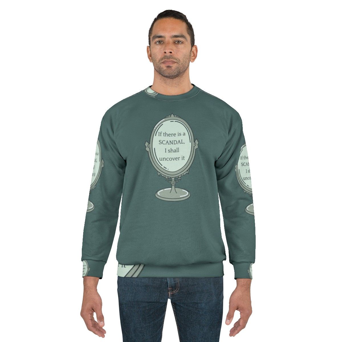 Bridgerton Season 3 Sweatshirt with "Uncover The Scandal" Quote - men