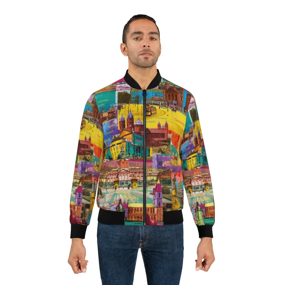 Colorful bomber jacket featuring the sights of Germany - Lifestyle