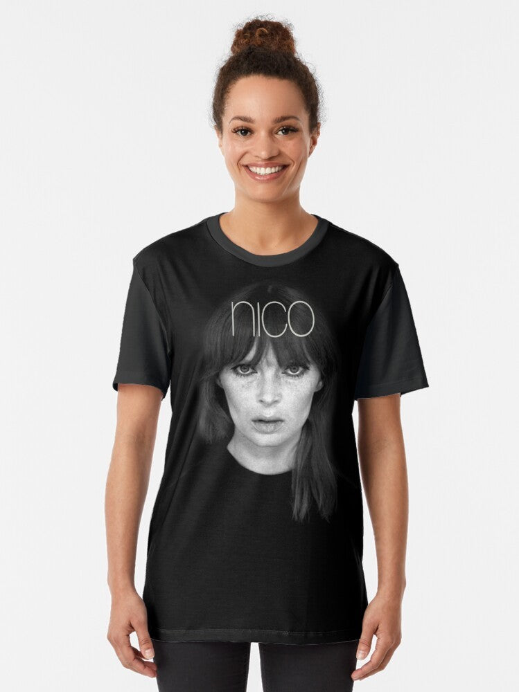 NICO Graphic T-Shirt featuring the iconic image of the music artist - Women