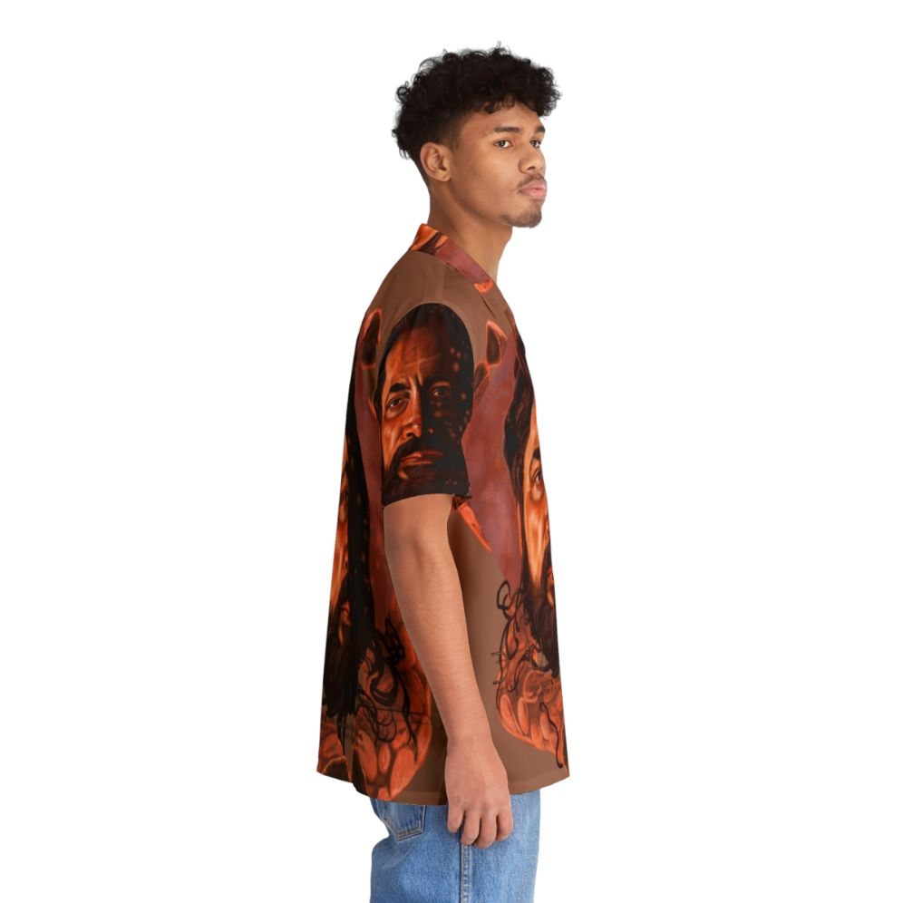 Dune Fanart Hawaiian Shirt with Sandworms and Desert Landscape - People Pight