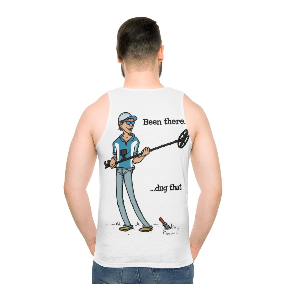 Metal Detecting Unisex Tank Top - men back