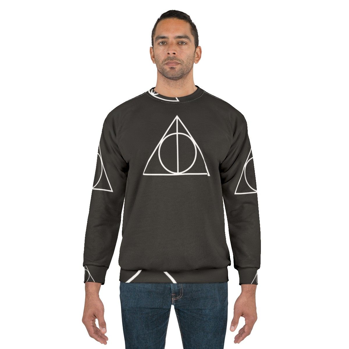 Deathly Hallows Sweatshirt featuring the iconic symbol from the Harry Potter series - men