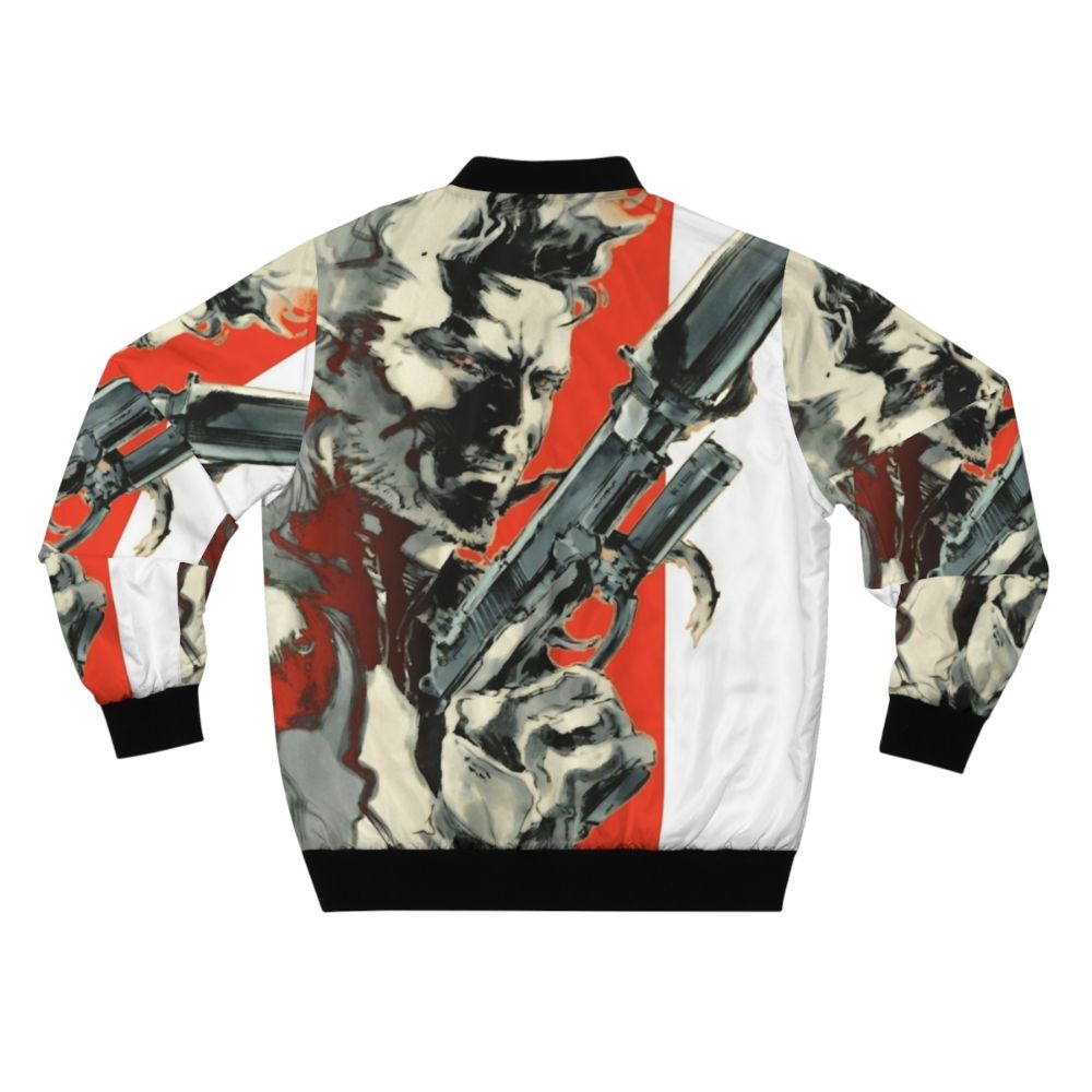 Retro bomber jacket with Metal Gear Solid Solid Snake design - Back