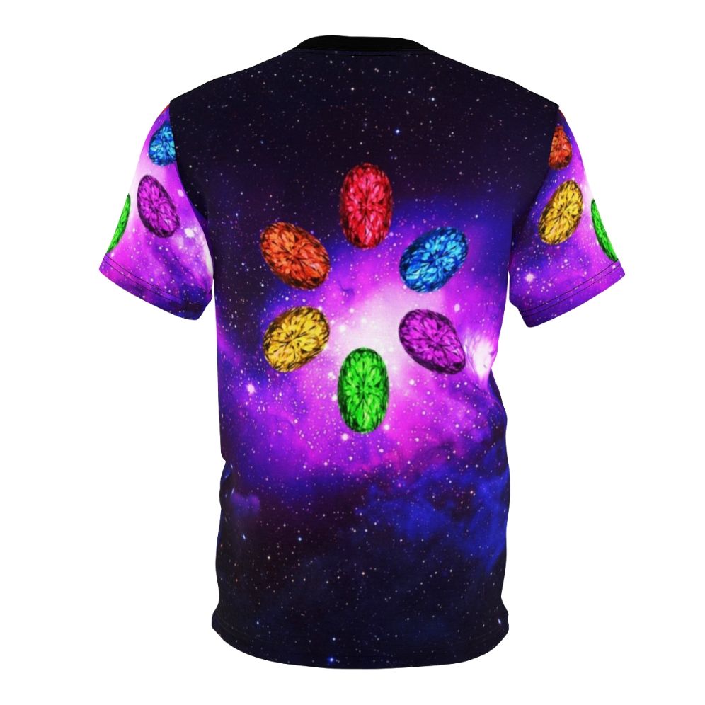 Cosmic Infinity Stones Galaxy Space Themed T-Shirt - Back