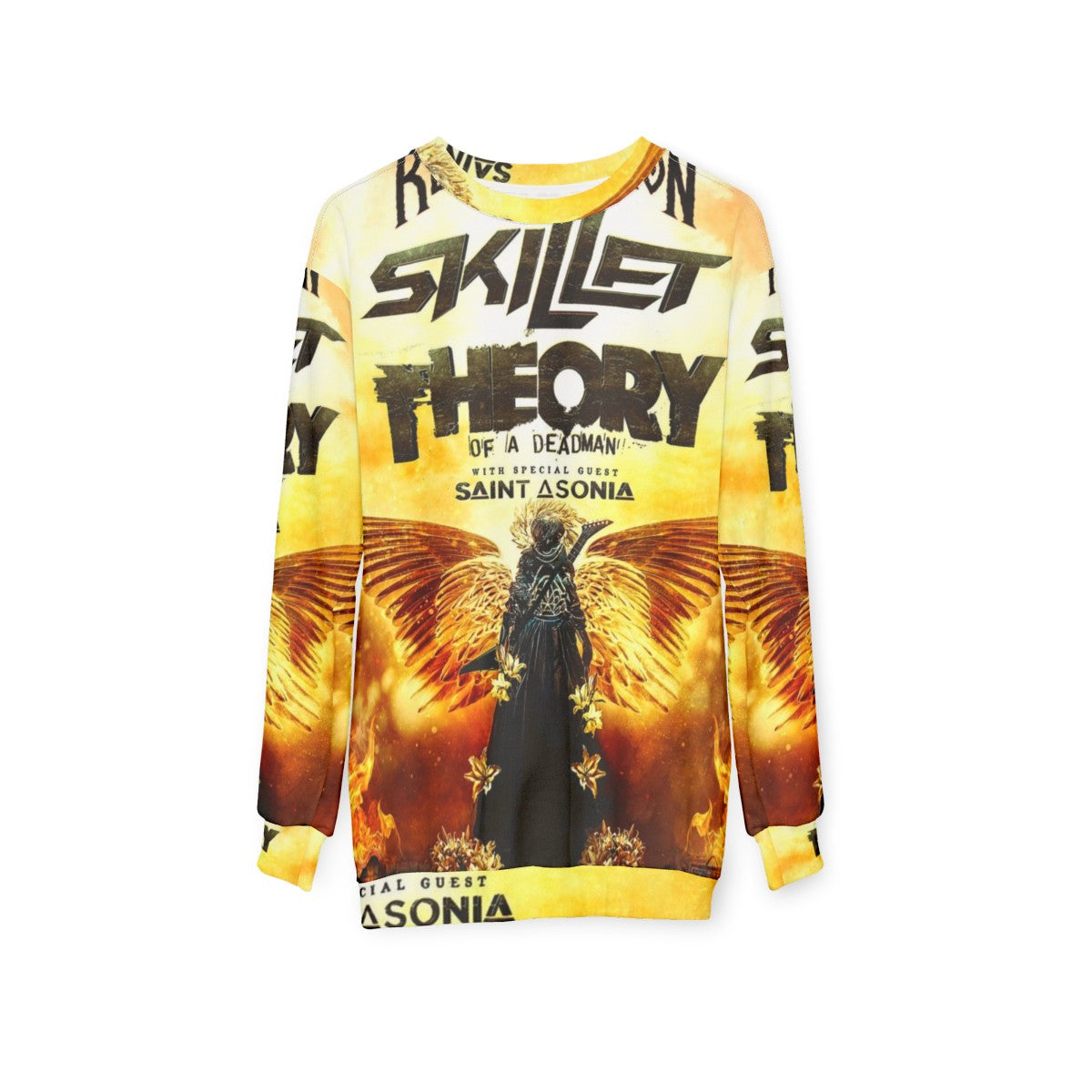 Skillet & Theory Of A Deadman 2023 Tour Sweatshirt - hanging