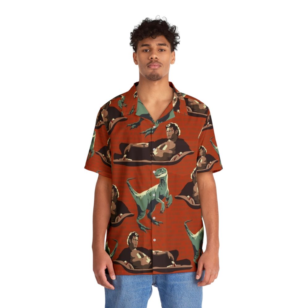 Jurassic Geniuses Dinosaur Hawaiian Shirt - People Front