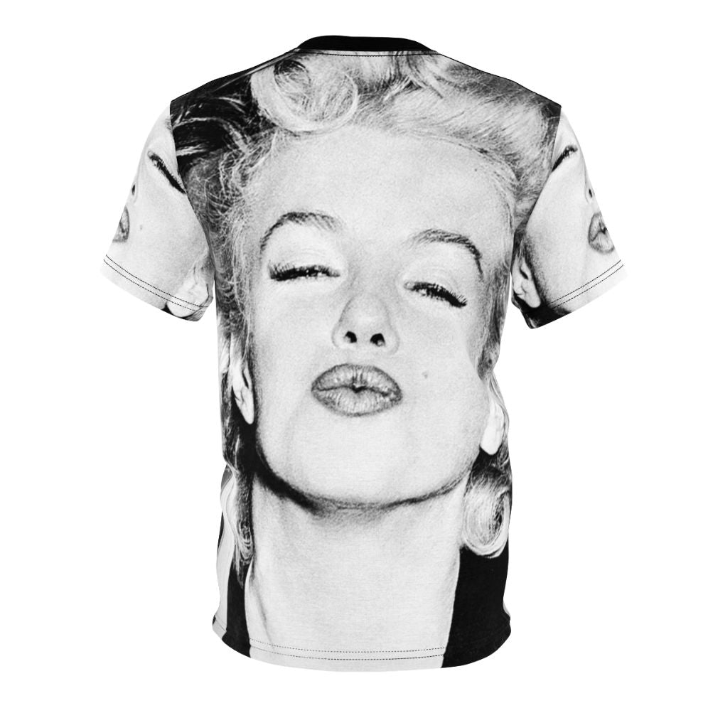 Vintage black and white portrait of Marilyn Monroe on a t-shirt - Back