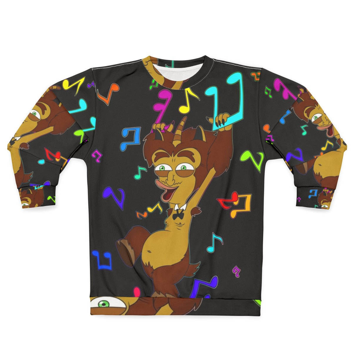 Big Mouth Maury Music Sweatshirt featuring hormone monster and adolescent animation