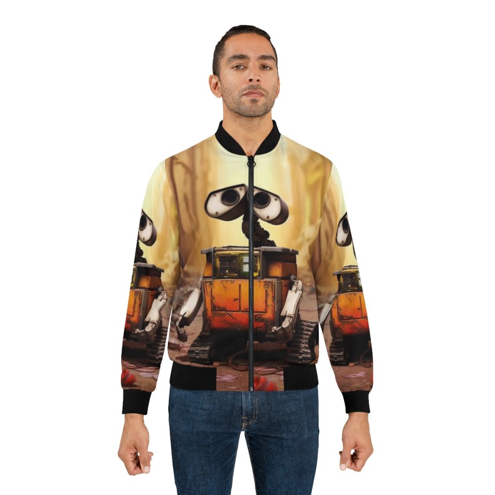 Cute Wall-E bomber jacket, a charming cartoon-inspired outerwear piece. - Lifestyle