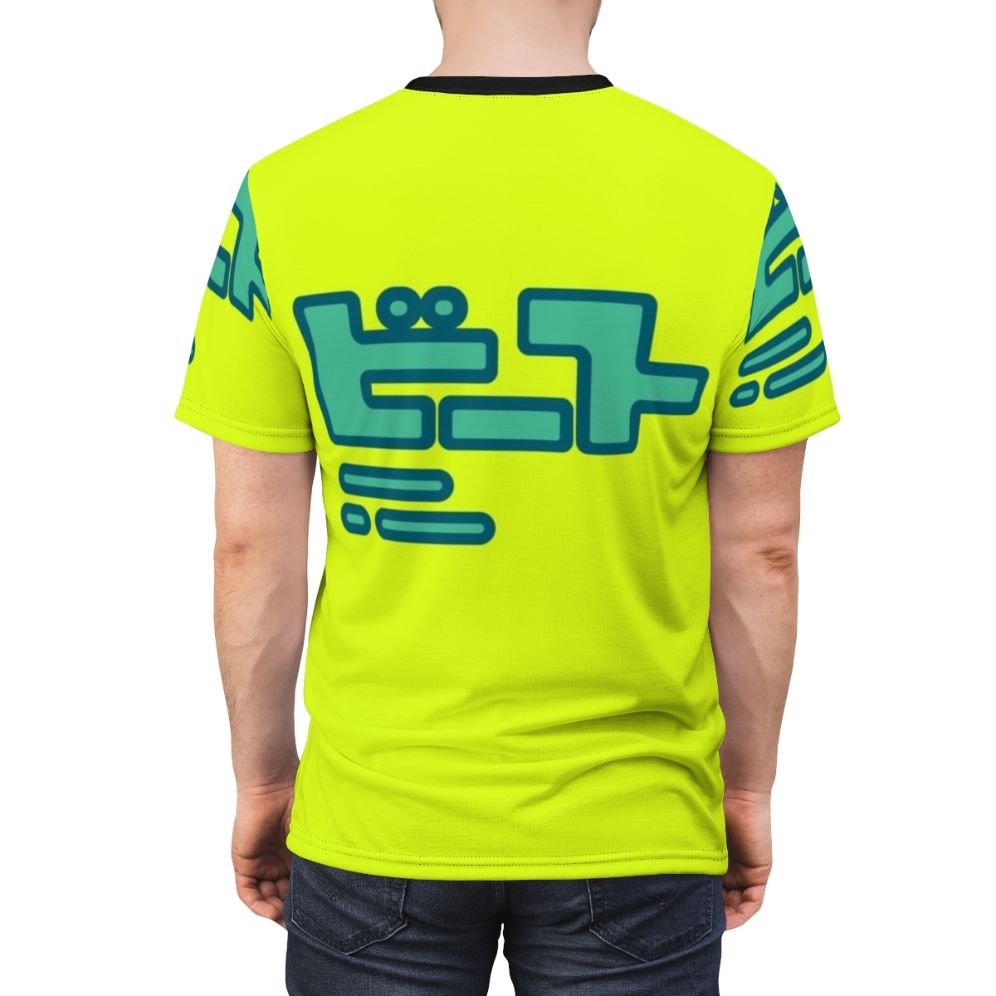 Jet Set Radio Future inspired T-shirt design featuring urban graphics and retro gaming elements - men back