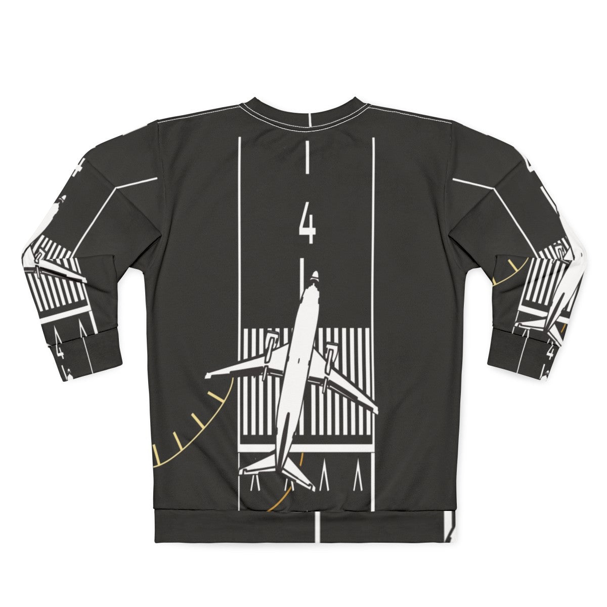 Cleared for Takeoff Runway 4 Left Aviation Sweatshirt - Back