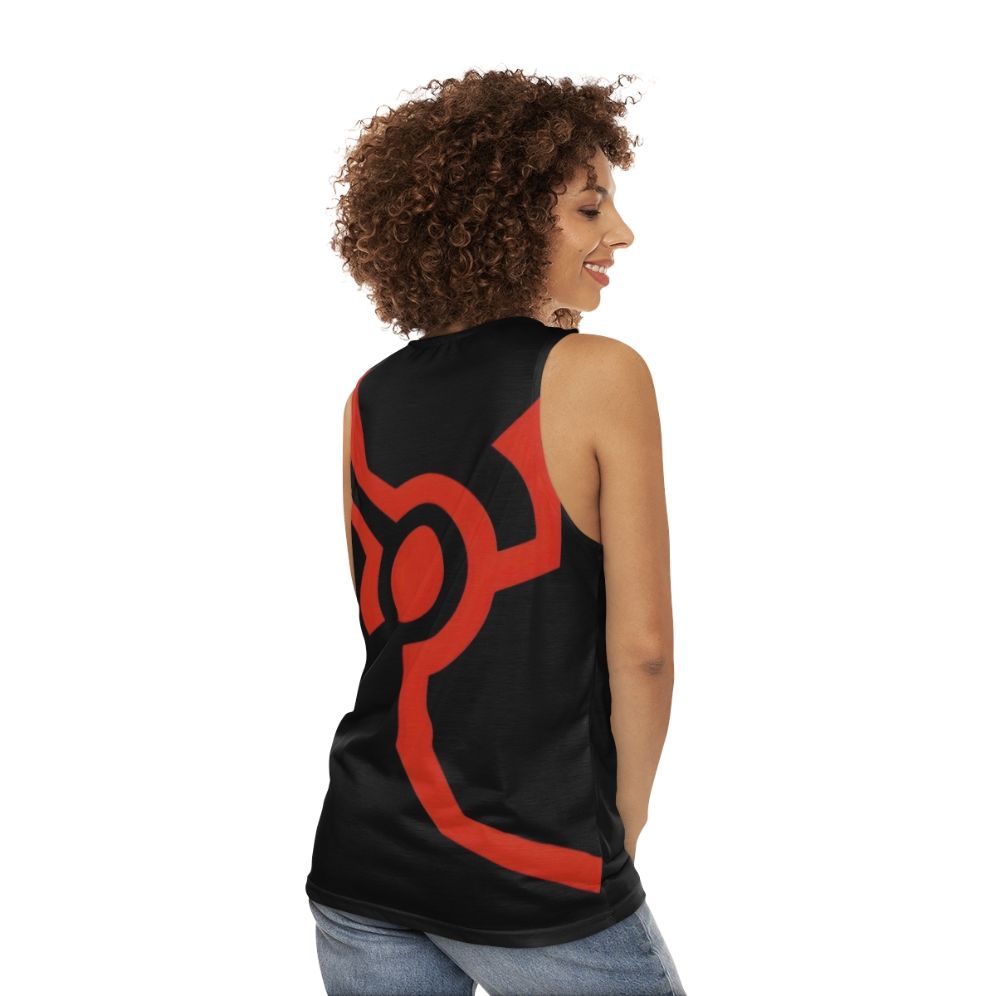 Unisex tank top in modern style - women back