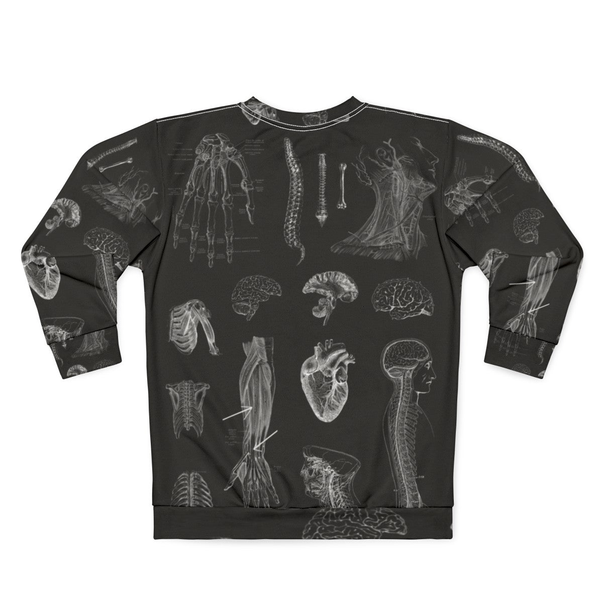 Vintage anatomy print gothic sweatshirt - Back