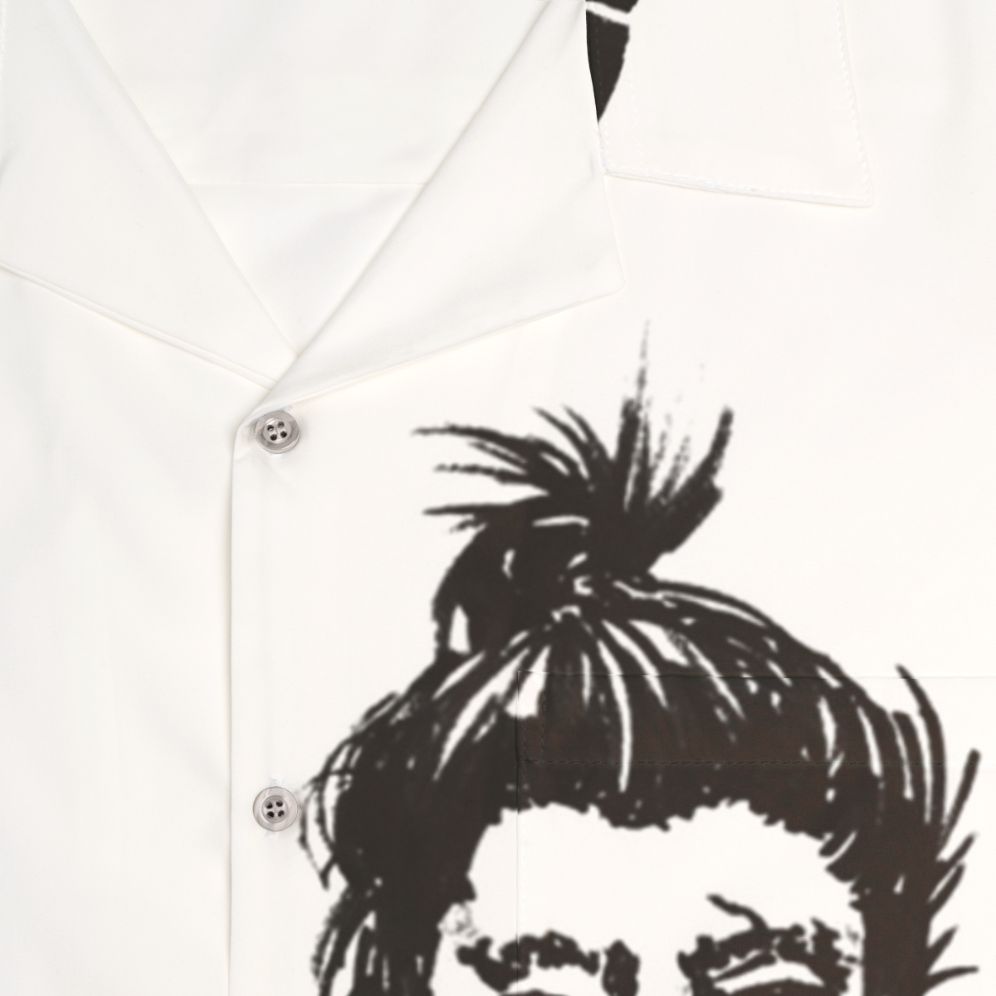 Yojimbo Hawaiian Shirt with Samurai Movie Inspiration - Detail