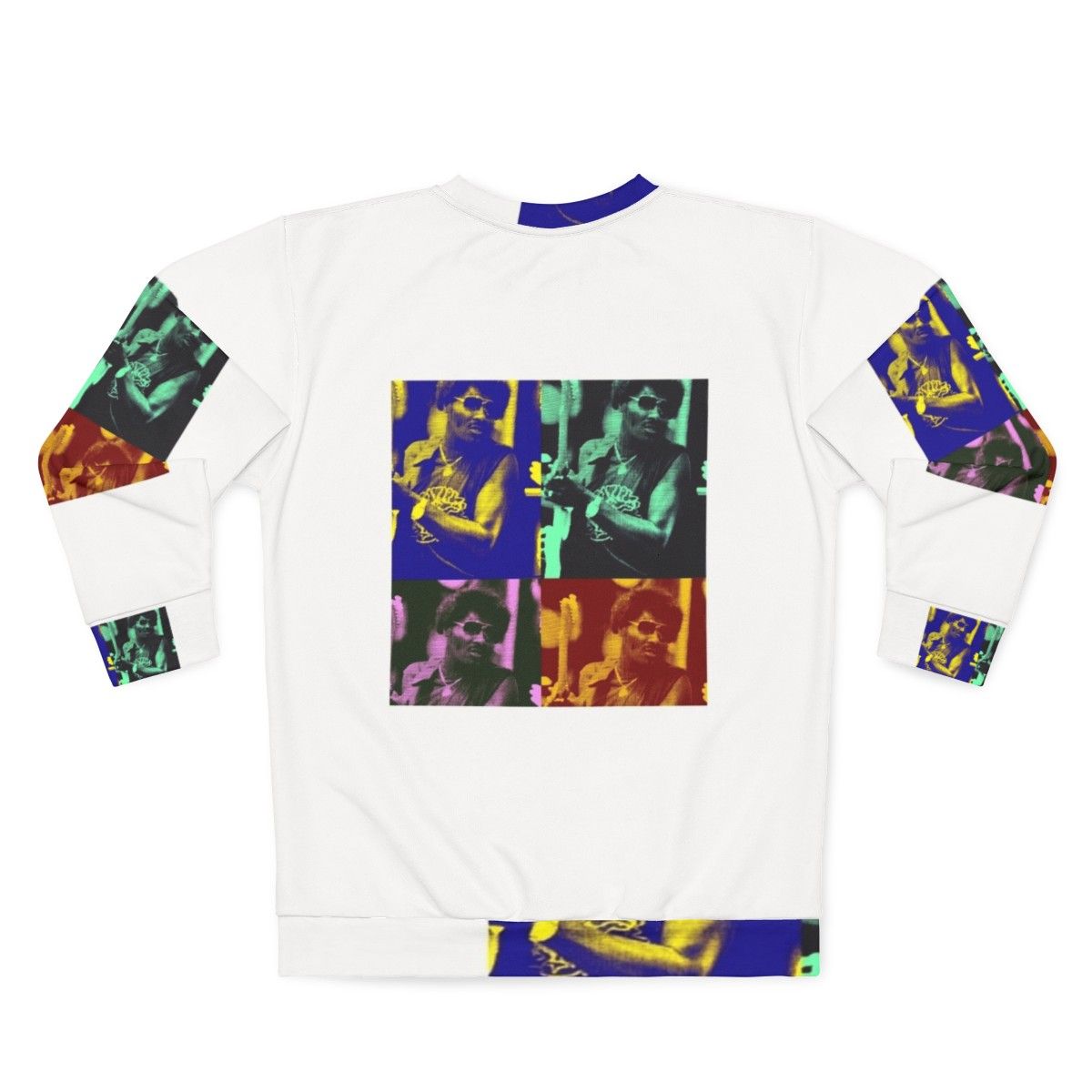 Albert Collins Blues Sweatshirt featuring the legendary blues musician and telecaster guitarist - Back