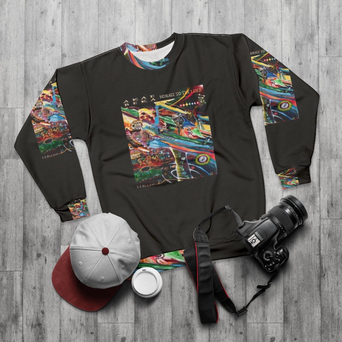 Midnite Ake Got Reggae Sweatshirt featuring Vaughn Benjamin - flat lay