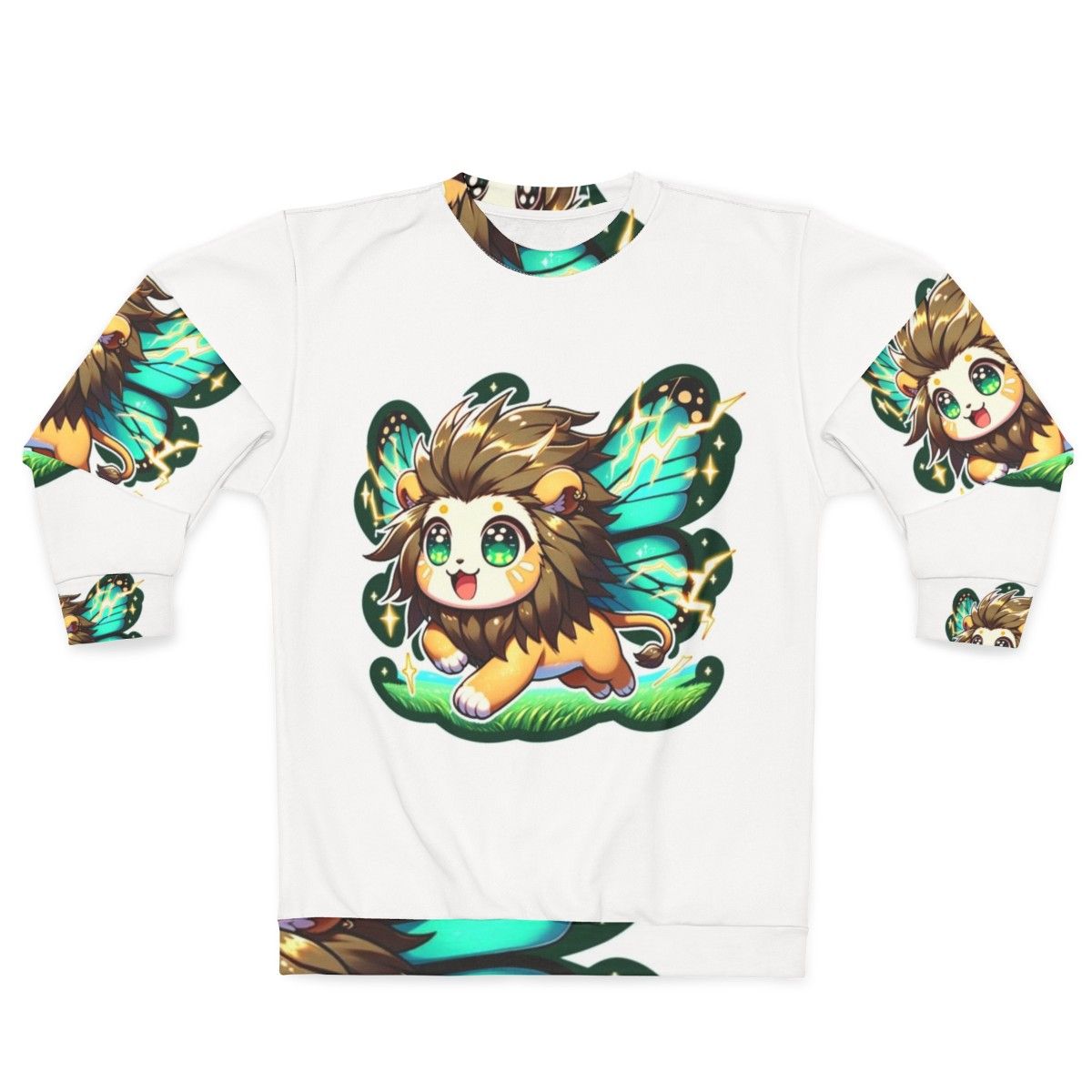 Legendary Electro Butterfly Lion Fantasy Sweatshirt