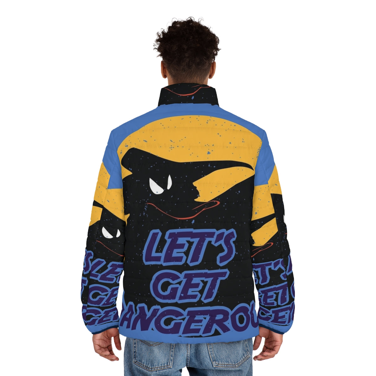 Darkwing Duck and Scrooge McDuck inspired puffer jacket - men back