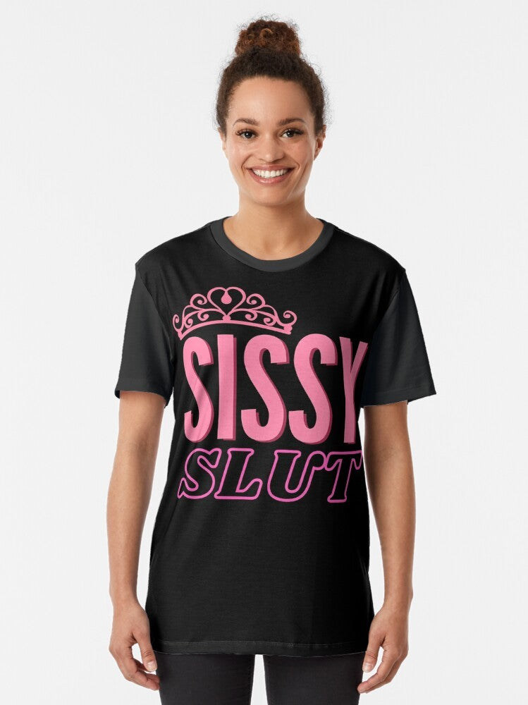 Sissy Slut - Kinky Graphic T-Shirt for Cuckolds and Hotwives - Women