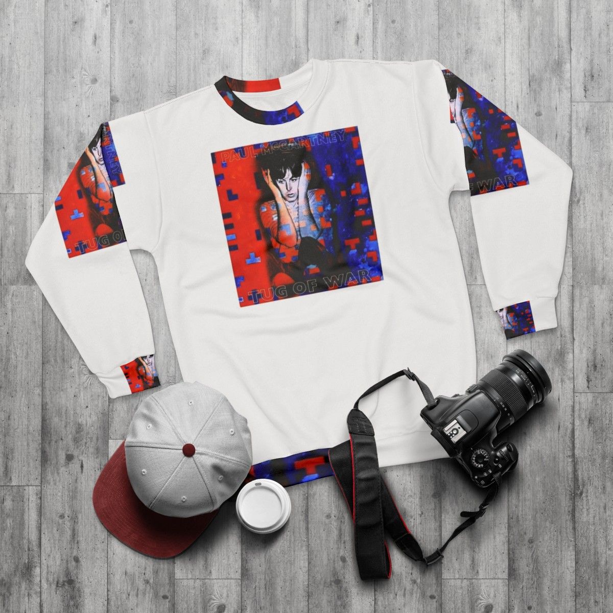 Mccartney Beatle Sweatshirt with 60s Music Graphic - flat lay