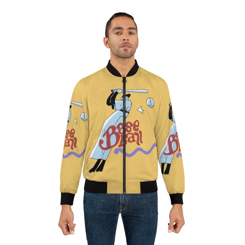 Baseball Bomber Jacket with OFF Design - Lifestyle