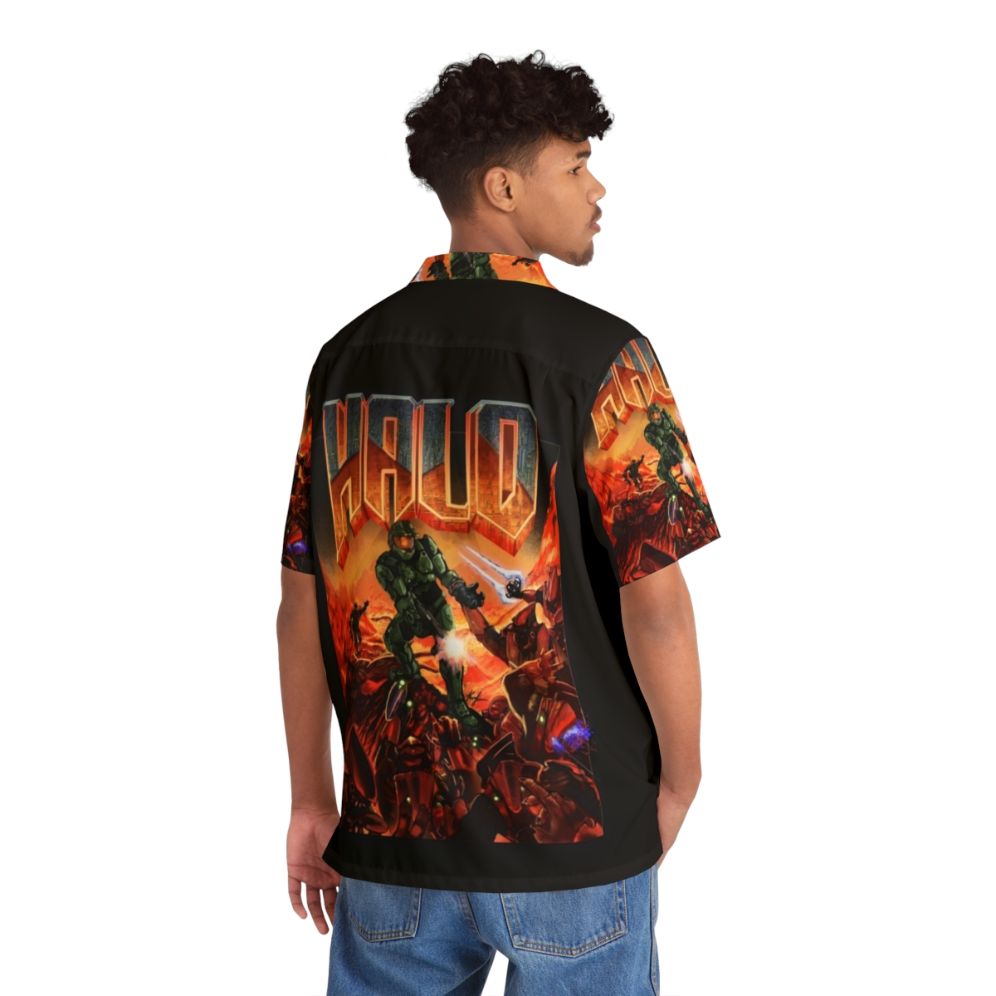 Halo game Hawaiian shirt - People Back