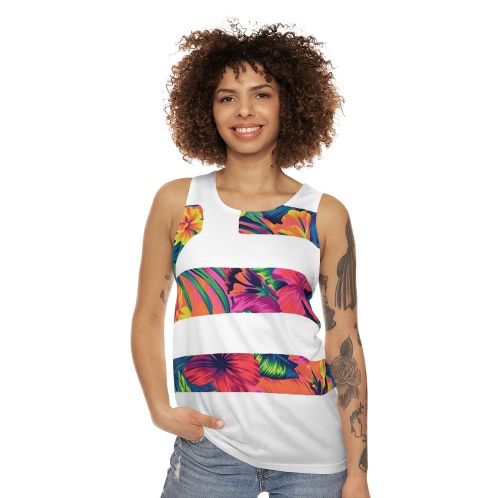 Unisex tank top with minimalist design for music fans - women