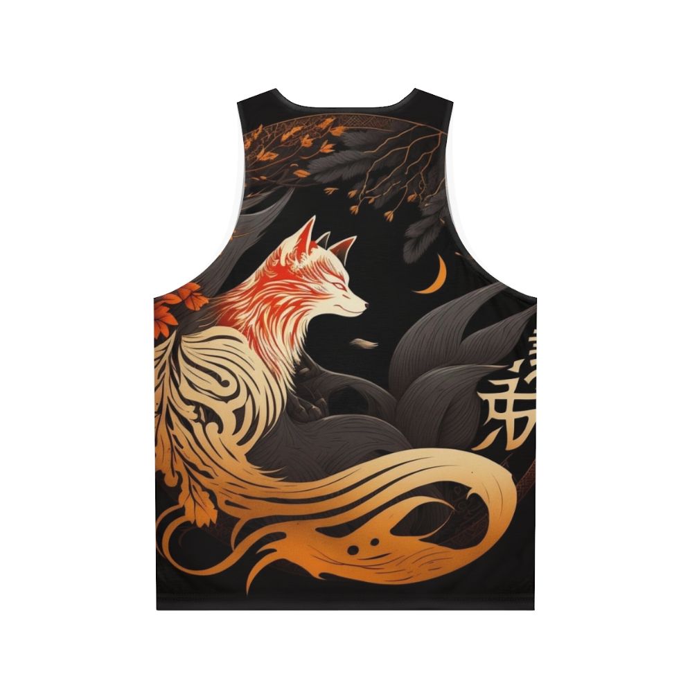 Japanese Kitsune Unisex Tank Top - Back