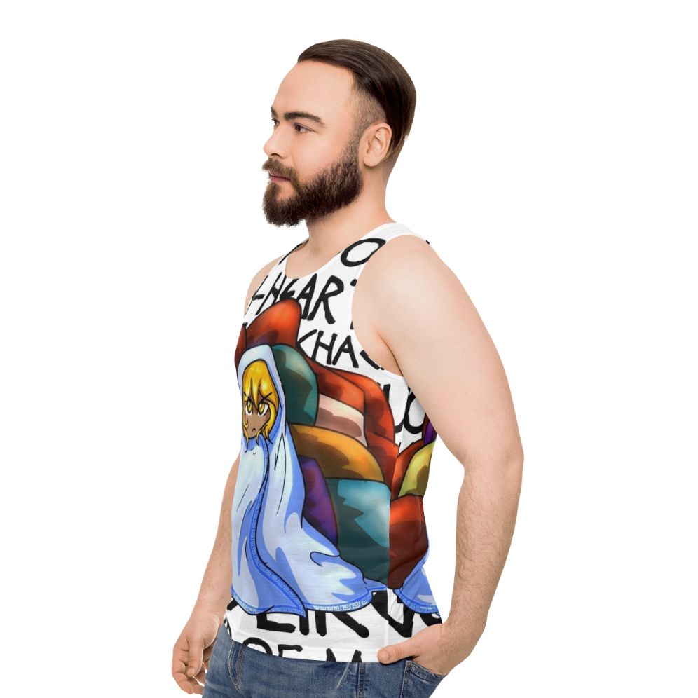 Unisex tank top with Achilles' epithets from ancient Greek mythology - men side