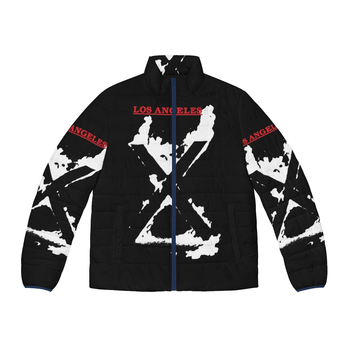 X Los Angeles Punk Hardcore Puffer Jacket - Streetwear for the Urban Rebel