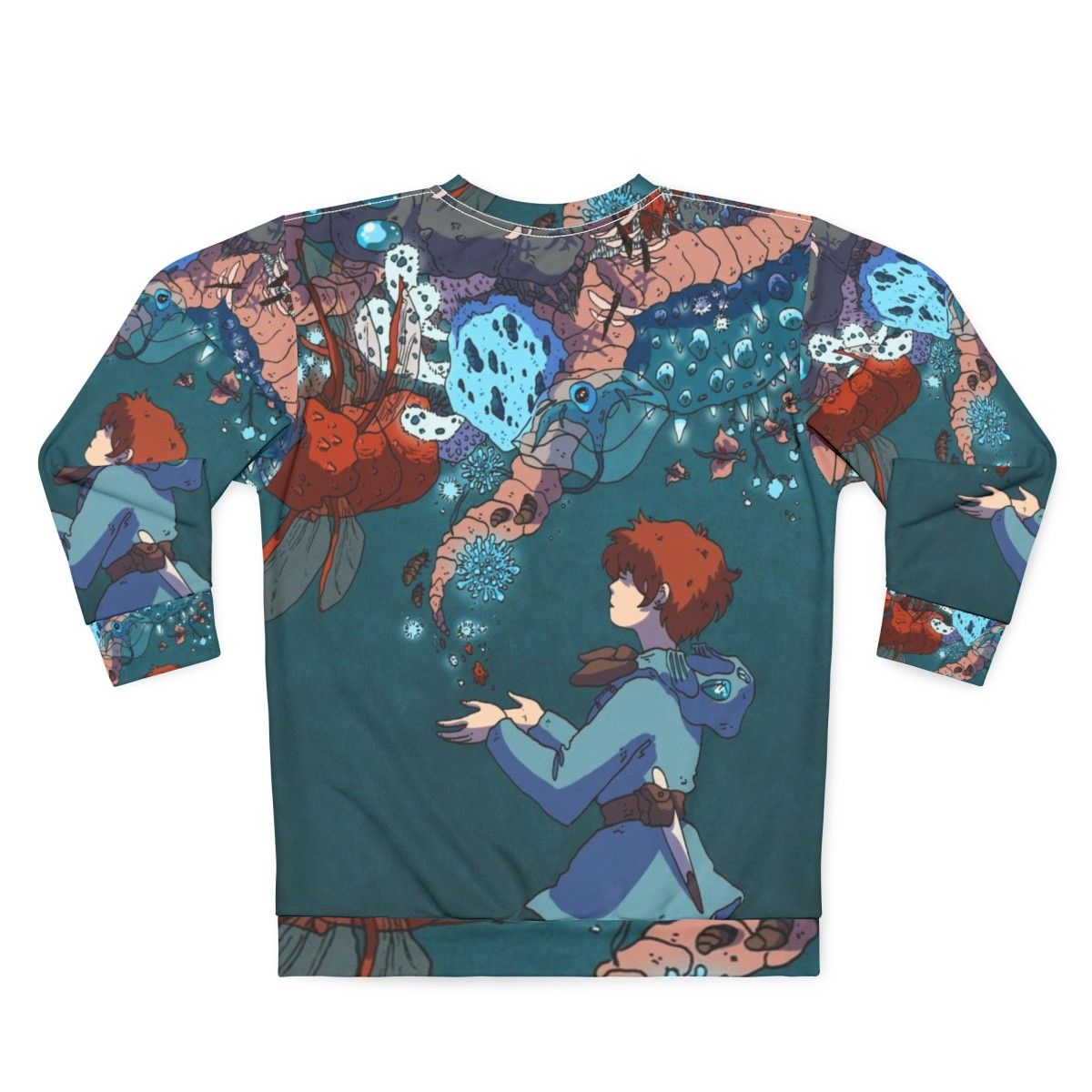 Nausicaa inspired sweatshirt with glowing insect pattern - Back