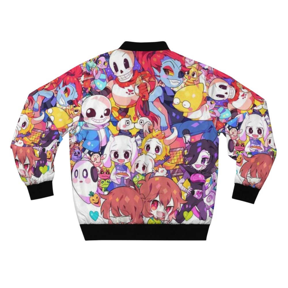 Undertale themed bomber jacket featuring a heart design - Back