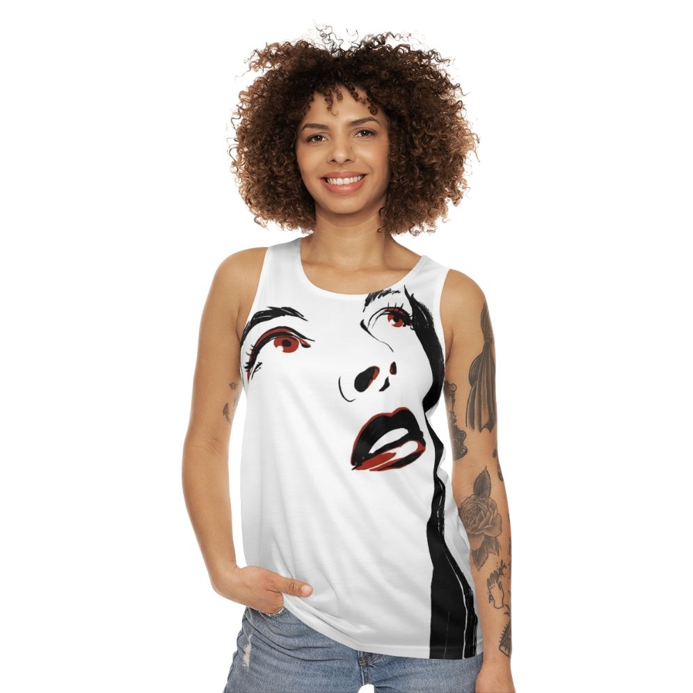 Katharine Hepburn portrait on unisex tank top - women