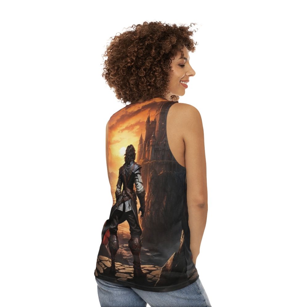 Trevor Belmont Castlevania Netflix Unisex Tank Top - women back