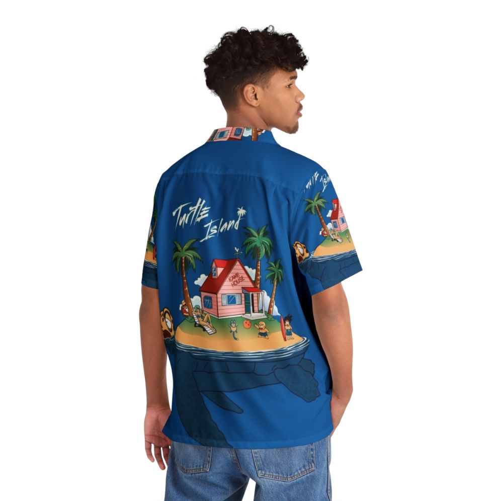 Turtle Island Anime-Inspired Hawaiian Shirt - People Back