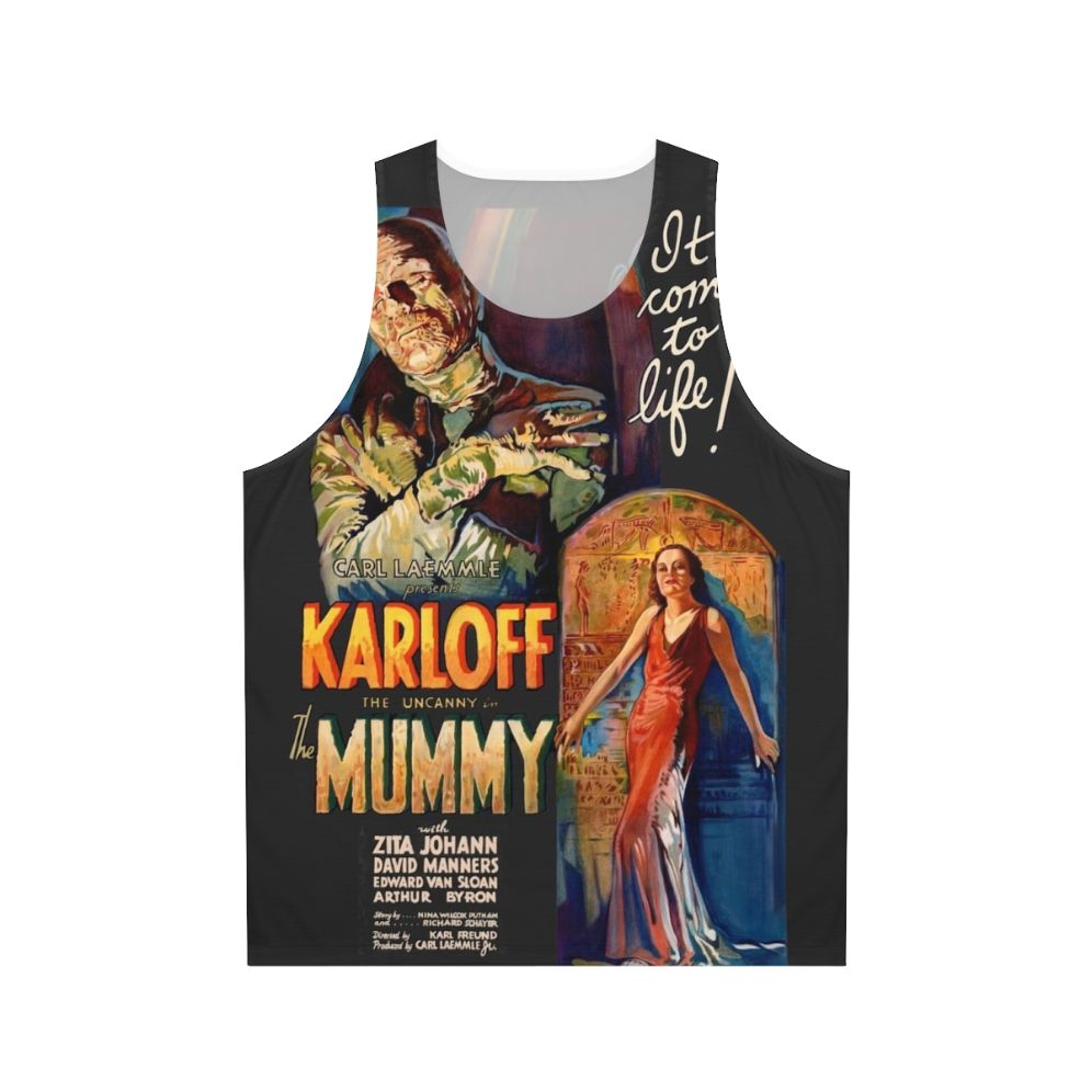 Vintage The Mummy horror movie poster unisex tank top