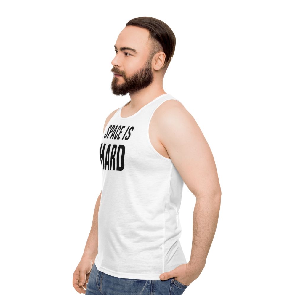 Space Force Netflix Unisex Tank Top with Funny Quotes - men side