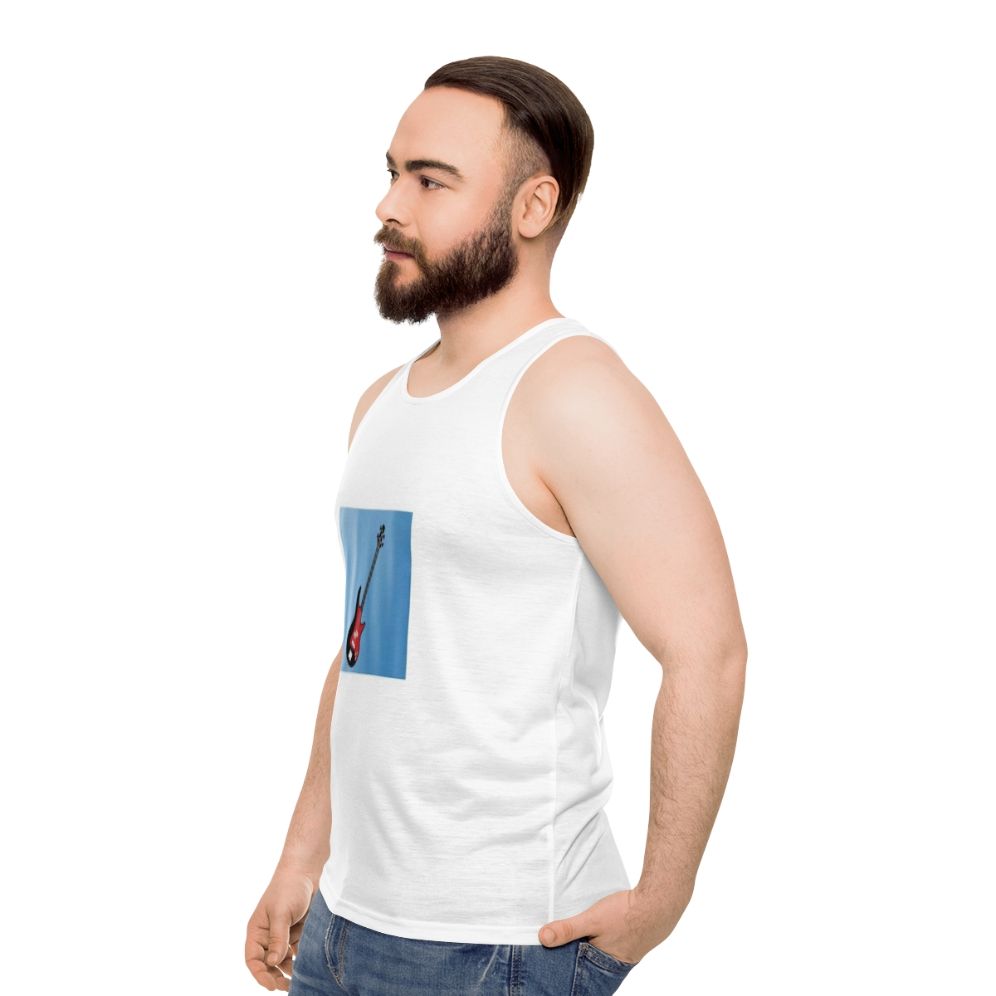 Music Unisex Tank Top with Guitar Graphic - men side