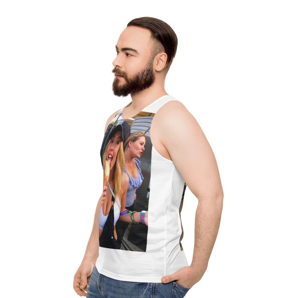 Sydney Sweeney Unisex Tank Top - men side