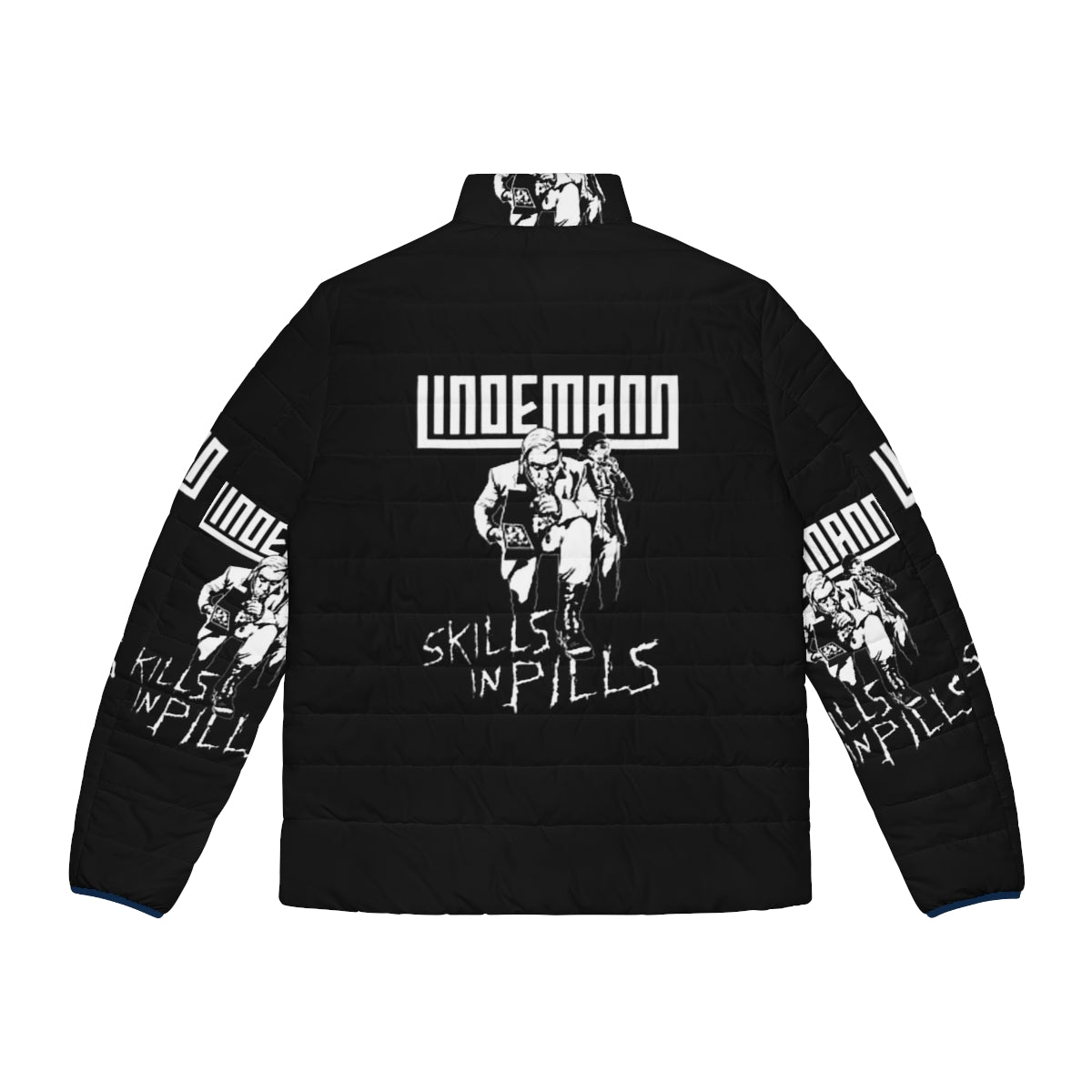 Lindemann Puffer Jacket featuring the band's logo and symbols - Back