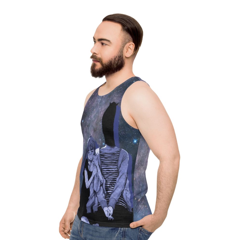 Starry sky unisex galaxy print tank top - men side