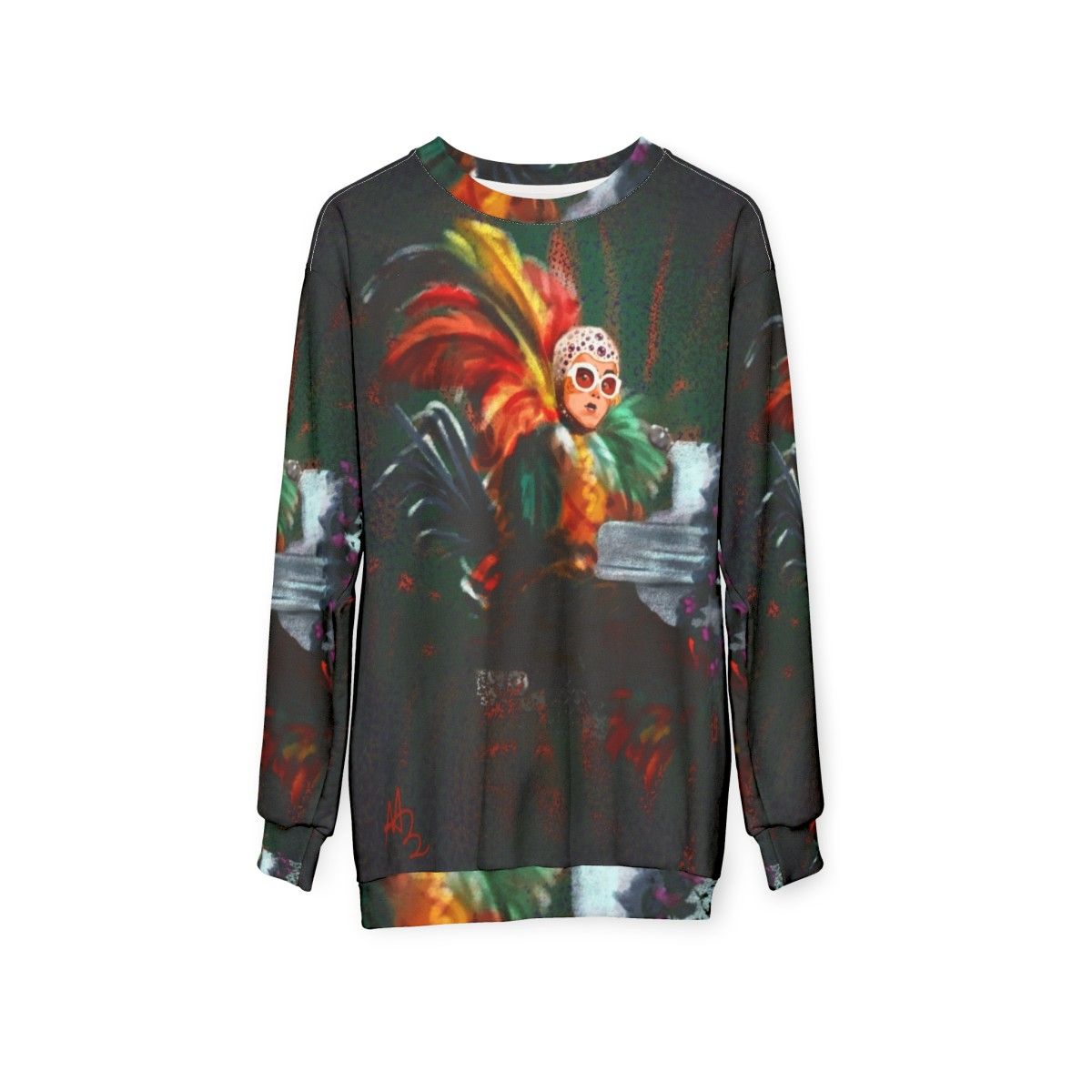 Elton John 70s Glam Rock Sweatshirt - hanging