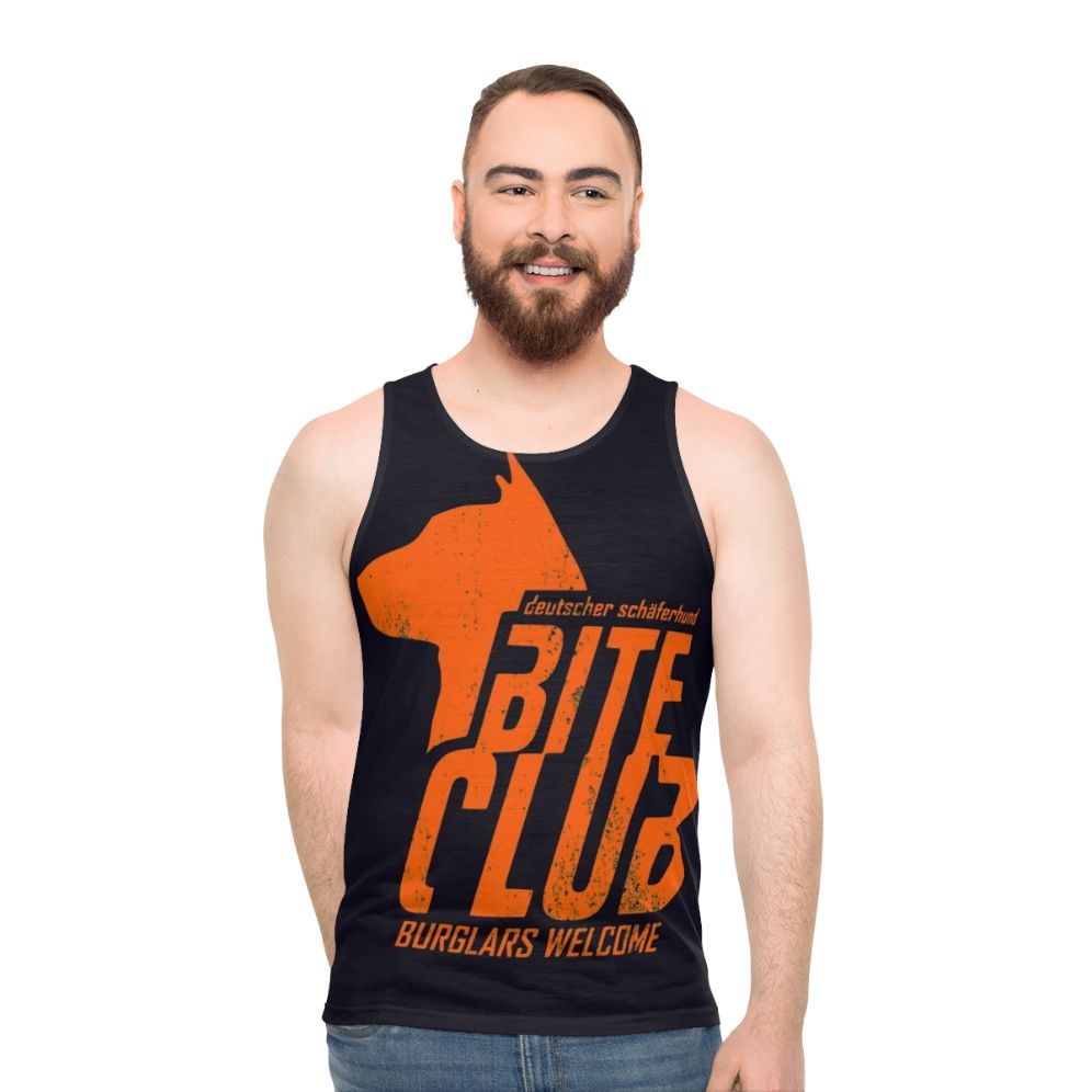 Distressed Unisex German Shepherd Tank Top - men