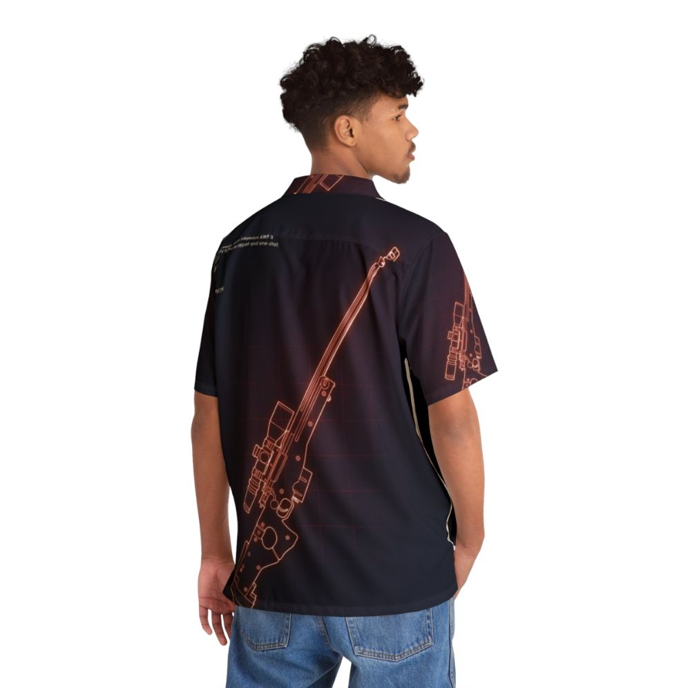 CS:GO AWP Sniper Hawaiian Shirt - People Back