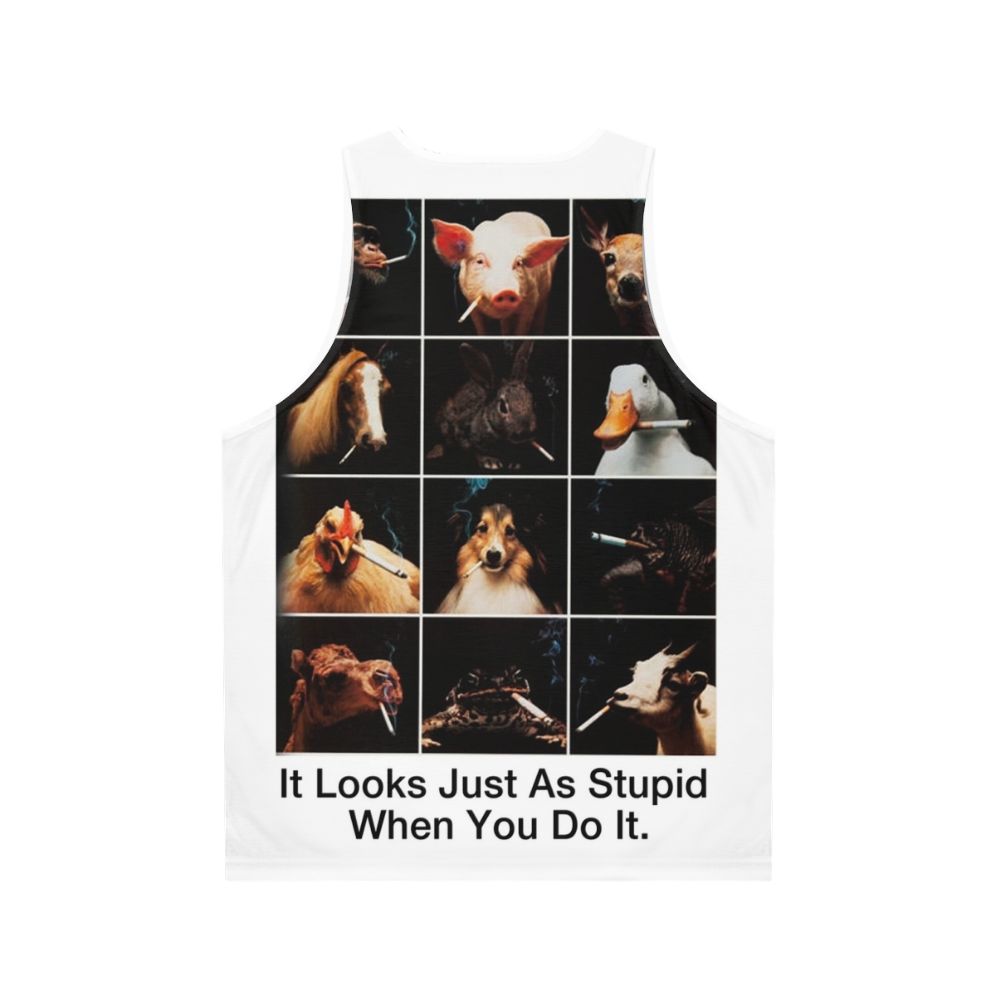 Anti-Smoking Animals Unisex Tank Top - Back