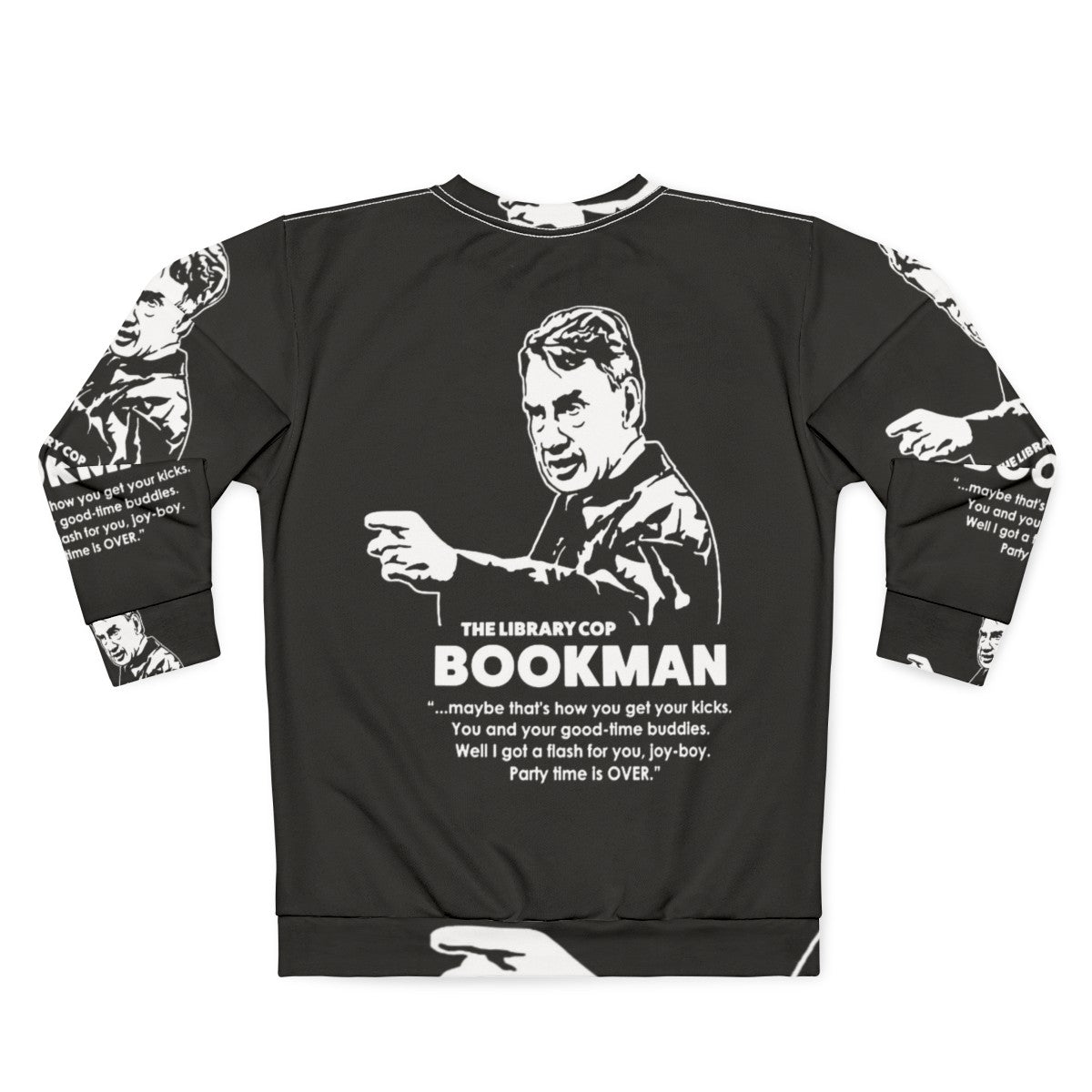 Bookman Sweatshirt - Unique Librarian and Bookworm Apparel - Back