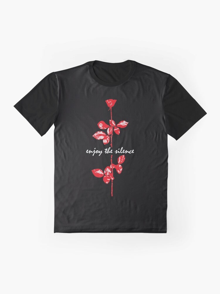 Depeche Mode "Enjoy The Silence" graphic t-shirt with rose design - Flat lay